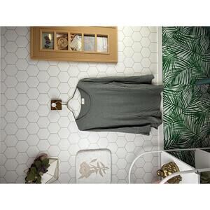 T.La from Anthropologie Green Scoop Bell Sleeve Long Sleeve Top - Size - Medium